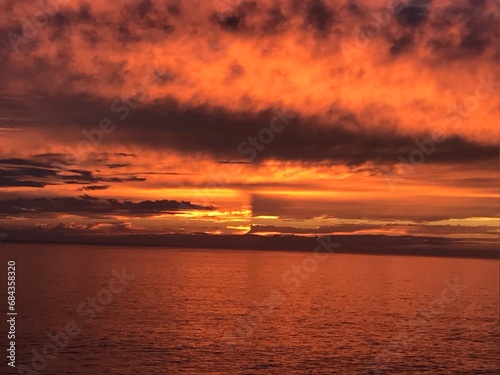 sunset divided sky