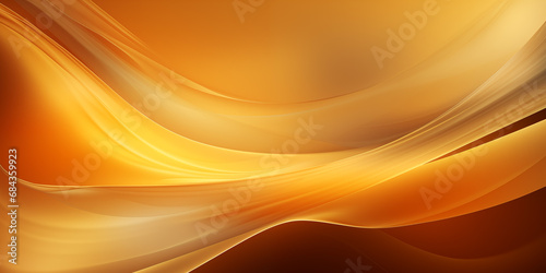 Abstract background in gold color, soft waves and lines