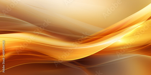 Abstract background in gold color  soft waves and lines