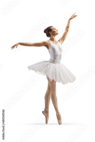 Graceful ballerina dancing