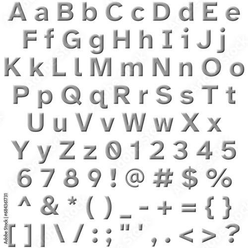 Decorative Alphabet and Numbers Set