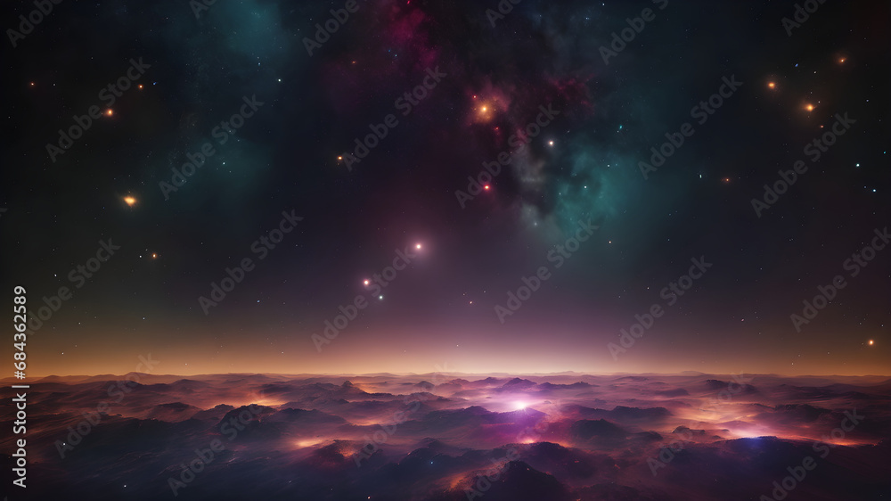abstract background inspired by the mysteries of the cosmos - obrazy, fototapety, plakaty 