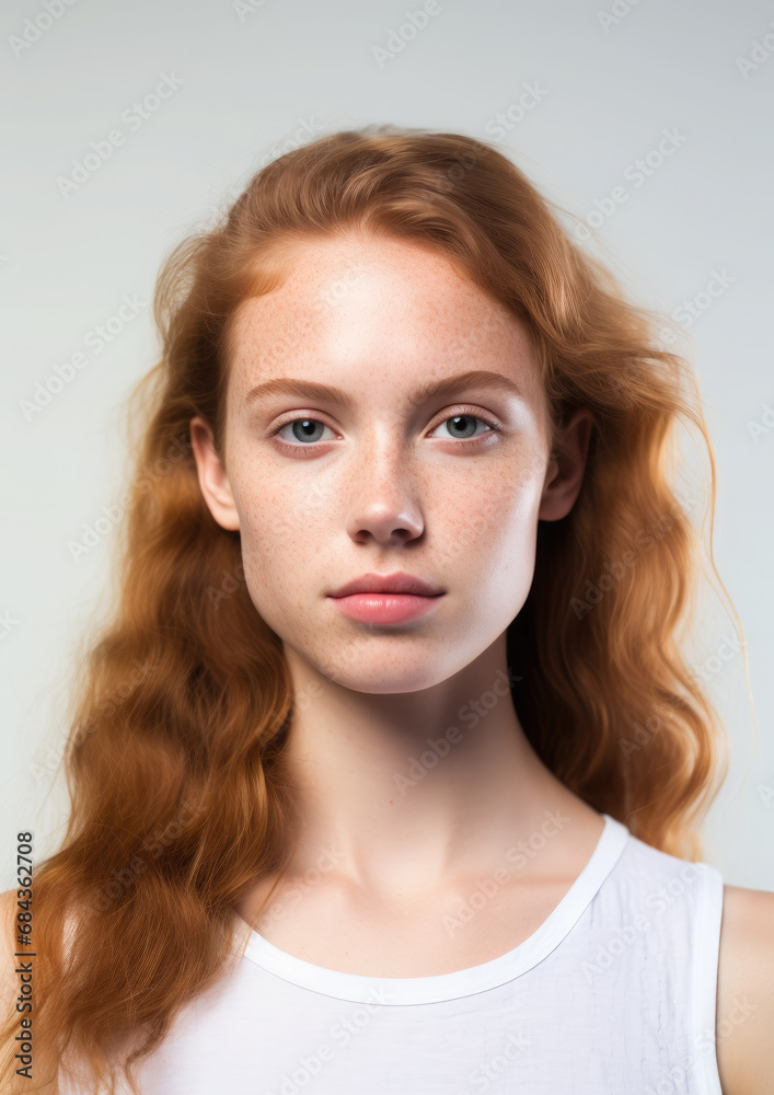 portrait of a young beautiful European woman on a white background, face, girl, beauty, care, cosmetics, clear skin, smile, hair, style, spa, cosmetology, model, studio, advertising, person, lady portrait of a young beautiful European woman on a white background, face, girl, beauty, care, cosmetics, clear skin, smile, hair, style, spa, cosmetology, model, studio, advertising, person, lady