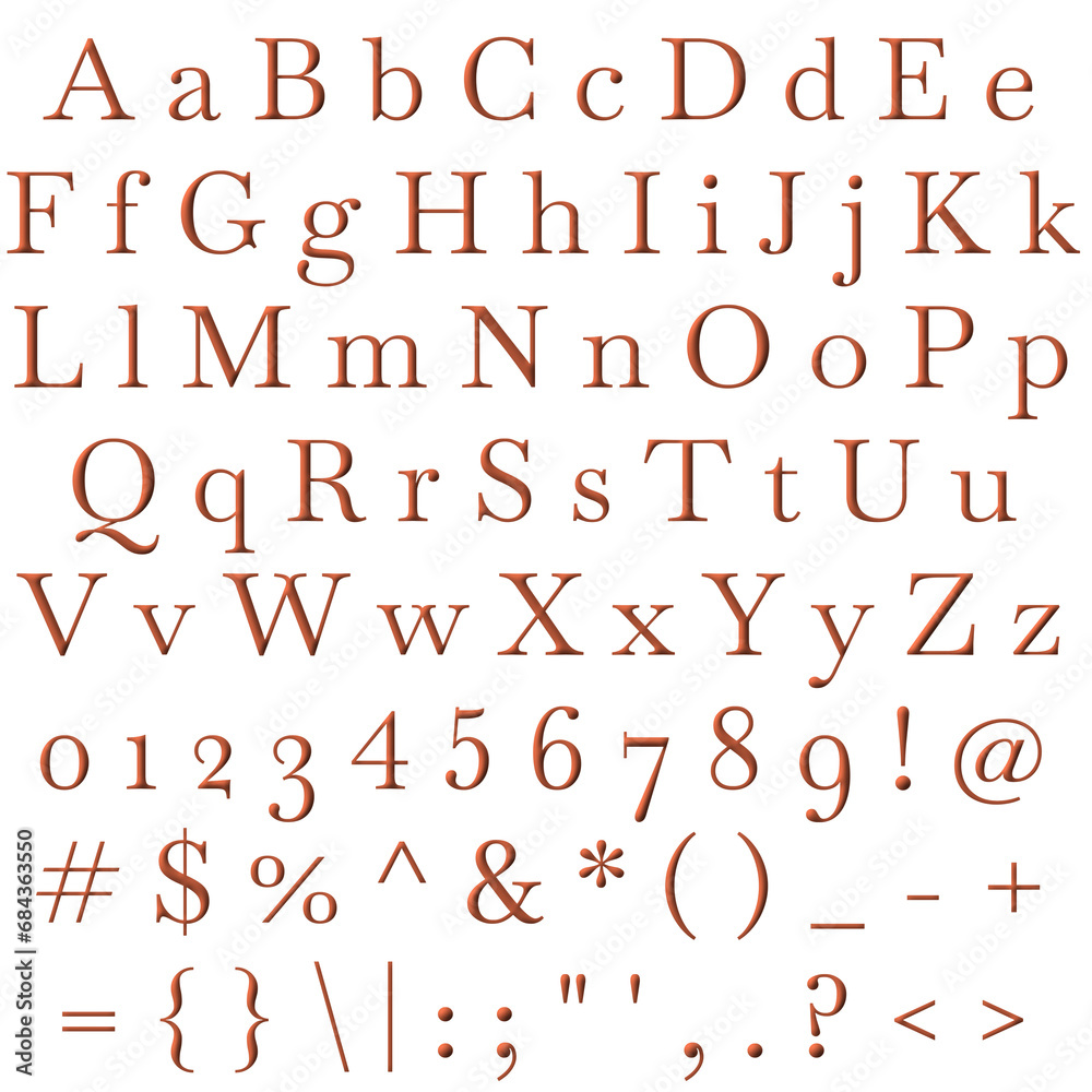 Decorative Alphabet and Numbers Set Decorative Alphabet and Numbers Set