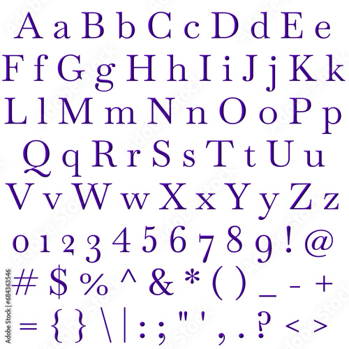 Decorative Alphabet and Numbers Set