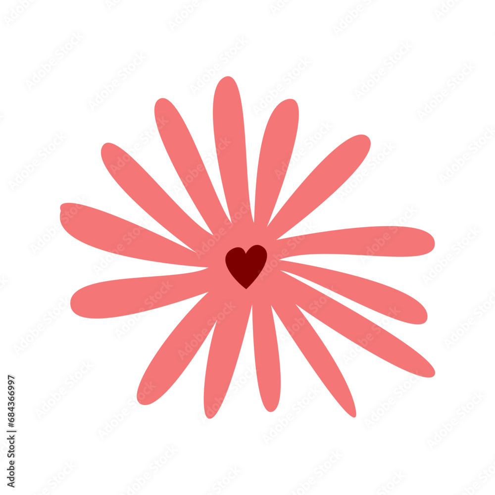 red flower single isolated on white background, petals flower red for clip art, illustration flower for kids, simple flower for card decoration graphic red flower single isolated on white background, petals flower red for clip art, illustration flower for kids, simple flower for card decoration graphic