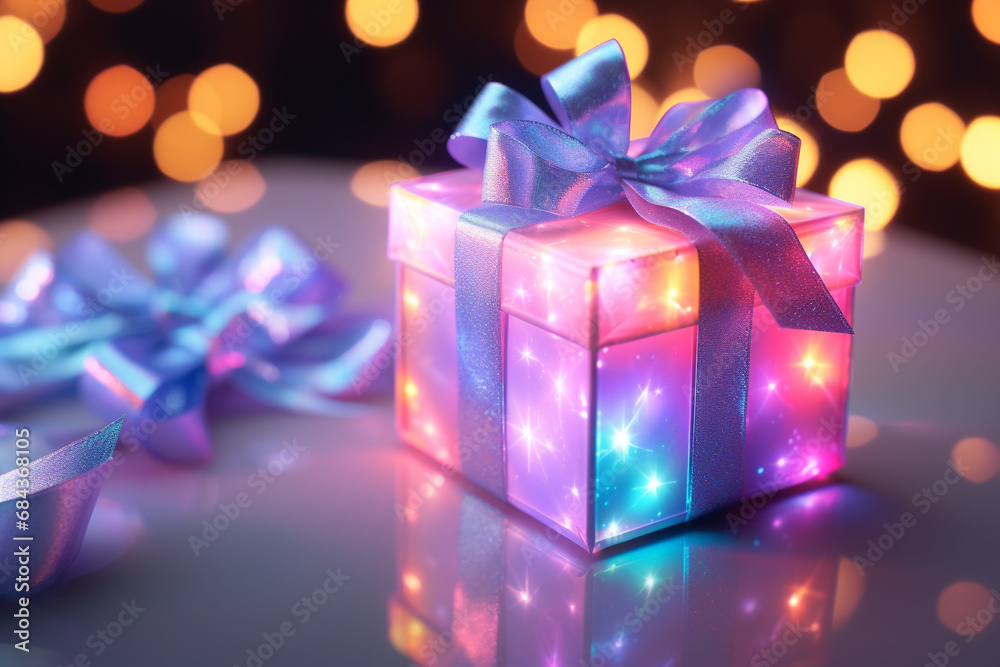 New Year present, holiday gift, surprise box, festive celebrate, ribbon giving emotions, merry christmas paper diy decoration eve banner copy space greeting card poster flyer. New Year present, holiday gift, surprise box, festive celebrate, ribbon giving emotions, merry christmas paper diy decoration eve banner copy space greeting card poster flyer.