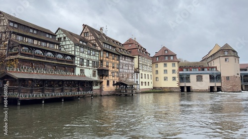 Beautiful view of strasbourg with houses near the river