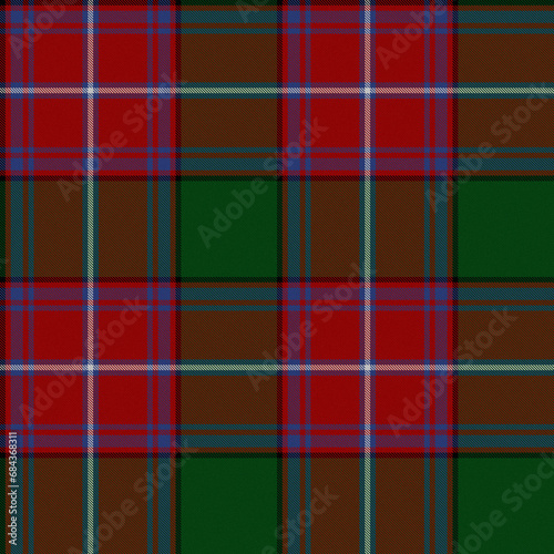 Blue, Green, Red, White, Black Tartan Weave Pattern - Tile