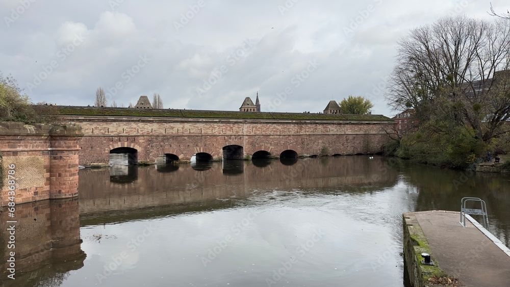 river and bridge in strasbourg france 