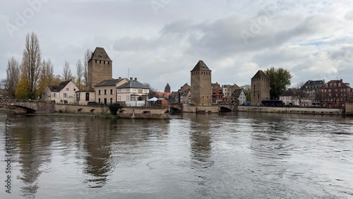 Strasbourg city with houses near the river