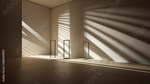 Interplay of Light and Shadow in a Modern Minimalist Room.