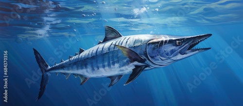 Fortunate angler with stunning Wahoo catch - Scombridae fish photo