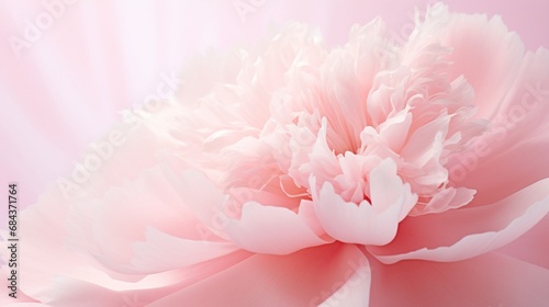 A close-up of a delicate pink peony with a soft gradient backdrop  suitable for text integration.