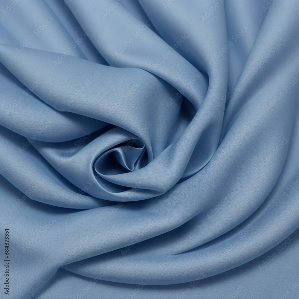 Obraz premium Whispers in Silk: Soft durk blue Folds. AI generated