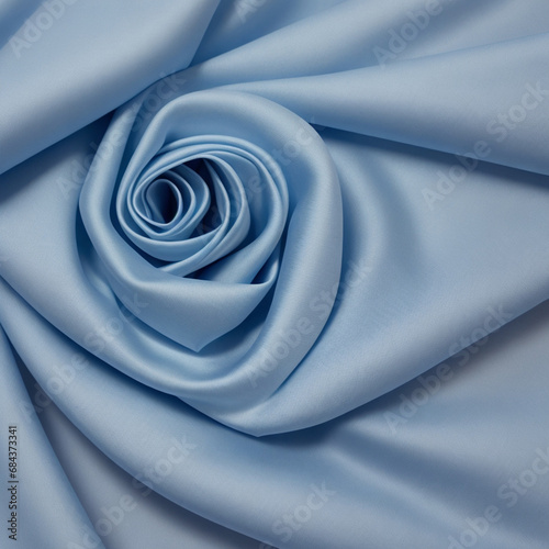 Whispers in Silk: Soft durk blue Folds. AI generated photo