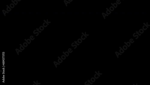 Asian 3D title metal text on black alpha channel background photo