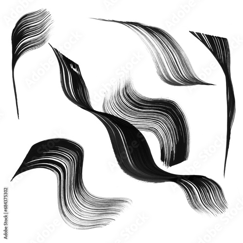 black brushstrokes drawing background design