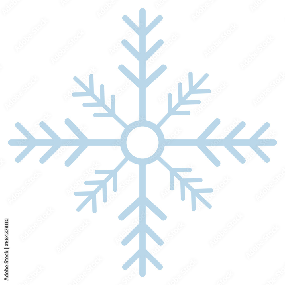 Blue silhouette snow flake sign isolated on white background. Blue silhouette snow flake sign isolated on white background.