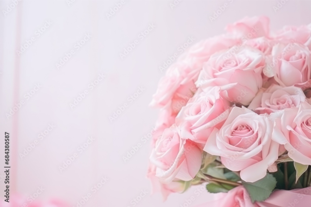 Flowers roses soft pastel color background. Beautiful composition. Valentine's Day, Easter, Birthday, Happy Women's Day, Mother's Day. Holiday poster and banner Flowers roses soft pastel color background. Beautiful composition. Valentine's Day, Easter, Birthday, Happy Women's Day, Mother's Day. Holiday poster and banner