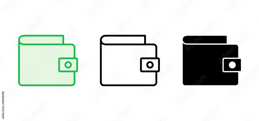 Wallet icon set. wallet vector icon Wallet icon set. wallet vector icon