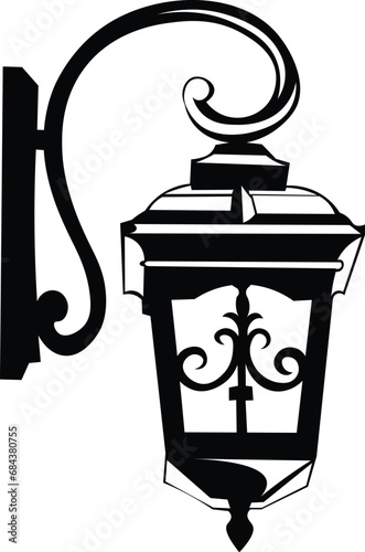 Cartoon Black and White Isolated Illustration Vector Of A Fancy Decorated Street