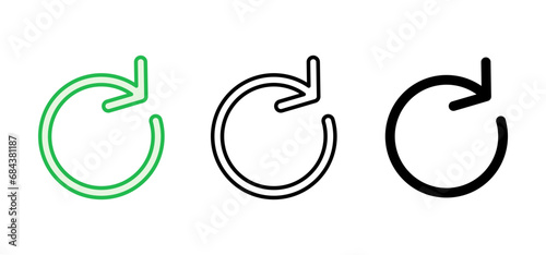 Refresh icon set. Reload icon vector. Update icon.