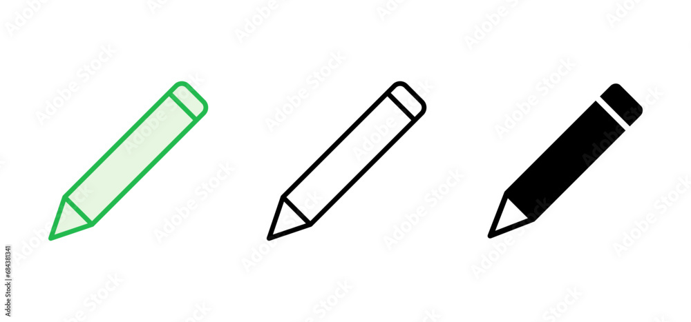 Pencil icon set. pen symbol. edit icon vector Pencil icon set. pen symbol. edit icon vector