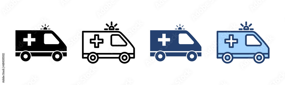 Ambulance icon vector. ambulance truck sign and symbol. ambulance car Ambulance icon vector. ambulance truck sign and symbol. ambulance car
