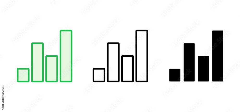 Growing graph Icon set. Chart icon. diagram icon Growing graph Icon set. Chart icon. diagram icon