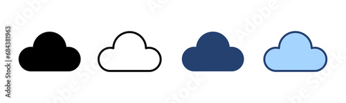 Cloud icon vector. cloud sign and symbol