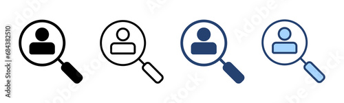 Hiring icon vector. Search job vacancy sign and symbol. Human resources concept. Recruitment