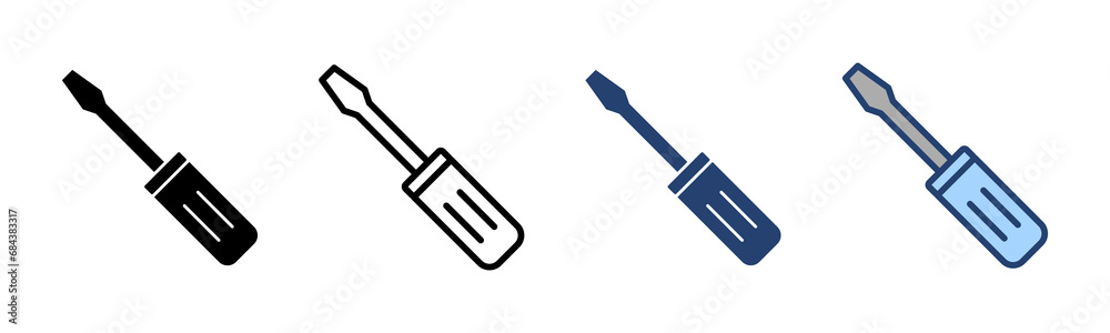 Screwdriver icon vector.tools sign and symbol Screwdriver icon vector.tools sign and symbol