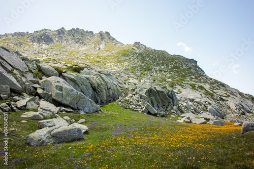 Landscape of Rila Mountain near Kalin peak, Bulgaria