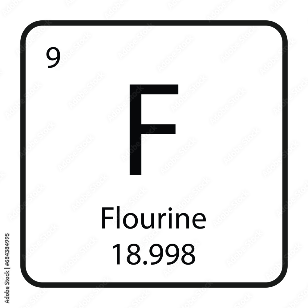 flourine icon vector flourine icon vector