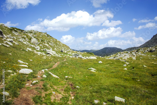 Landscape of Rila Mountain near Kalin peak, Bulgaria photo