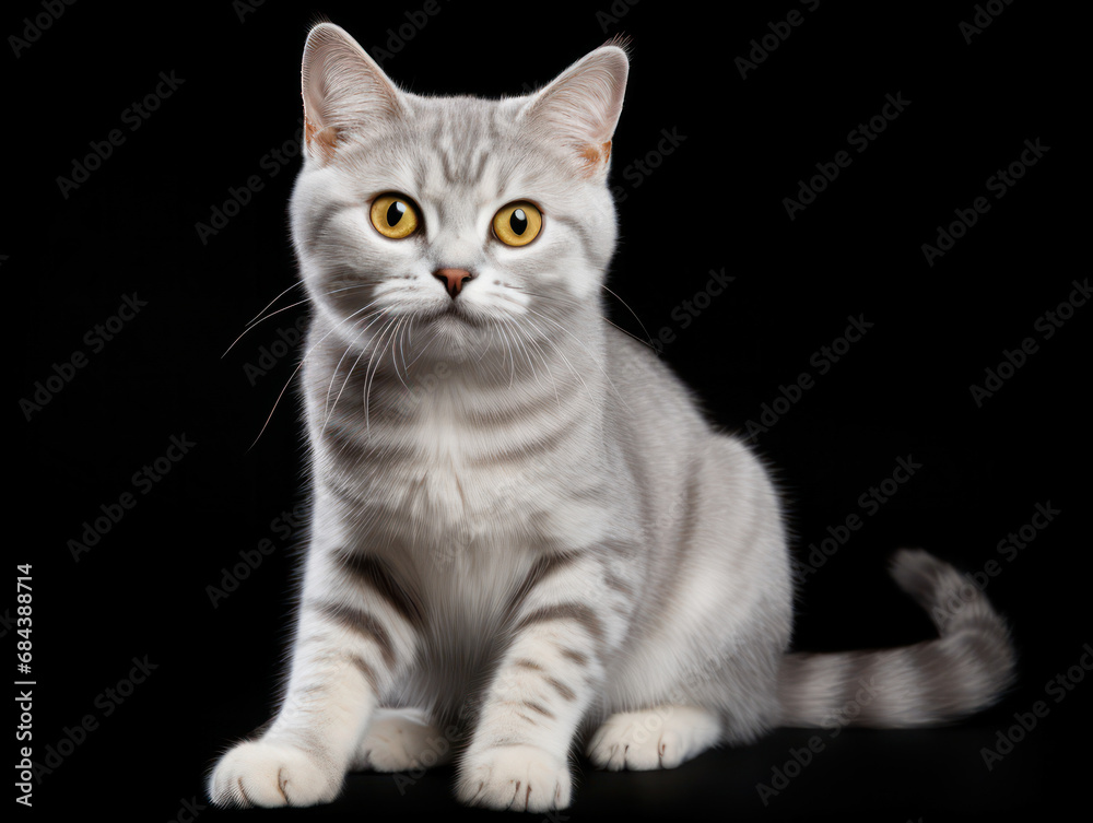 Burmilla Cat Studio Shot Isolated on Clear Background, Generative AI Burmilla Cat Studio Shot Isolated on Clear Background, Generative AI