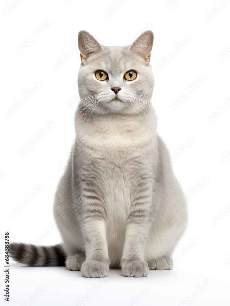 Burmilla Cat Studio Shot Isolated on Clear Background, Generative AI Burmilla Cat Studio Shot Isolated on Clear Background, Generative AI