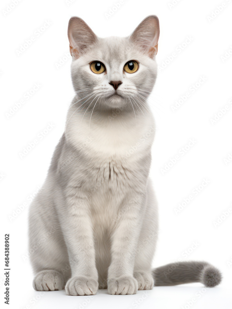 Burmilla Cat Studio Shot Isolated on Clear Background, Generative AI