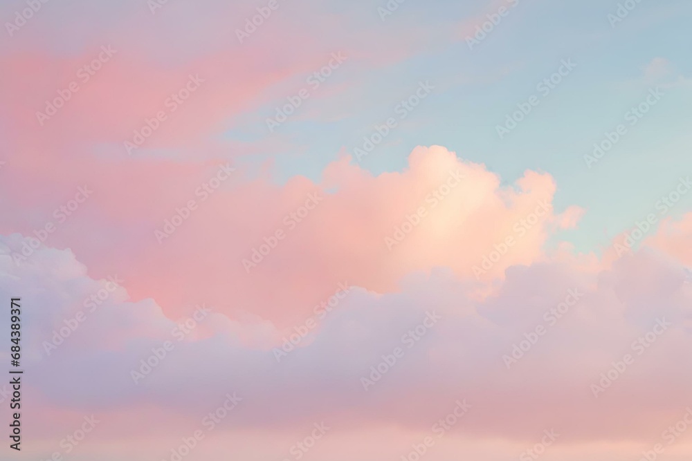 Dreamy sky background with scattered clouds background filled with imagination and wonder, pastel colors sky