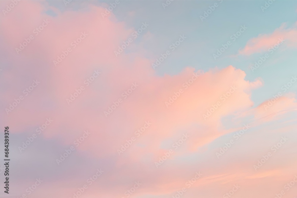 Dreamy sky background with scattered clouds background filled with imagination and wonder, pastel colors sky - obrazy, fototapety, plakaty 