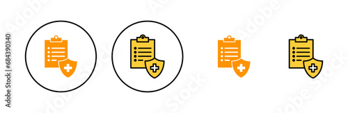 Medical insurance icon set tor for web and mobile app. health insurance sign and symbol