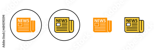Newspaper icon set  for web and mobile app. news paper sign and symbolign