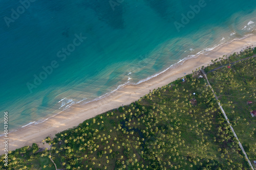 Top view of San Vincente Beach, Palawan. photo