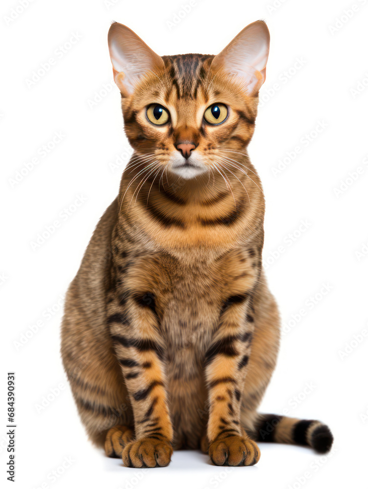 Singapura Cat Studio Shot Isolated on Clear Background, Generative AI Singapura Cat Studio Shot Isolated on Clear Background, Generative AI