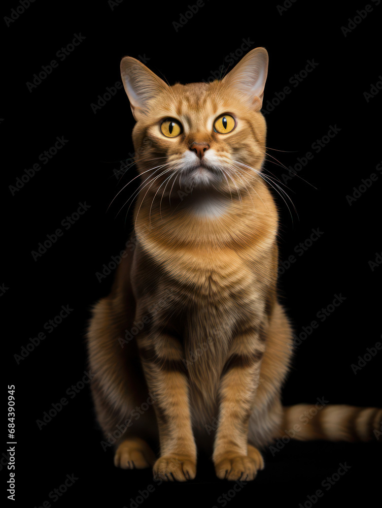 Singapura Cat Studio Shot Isolated on Clear Background, Generative AI Singapura Cat Studio Shot Isolated on Clear Background, Generative AI