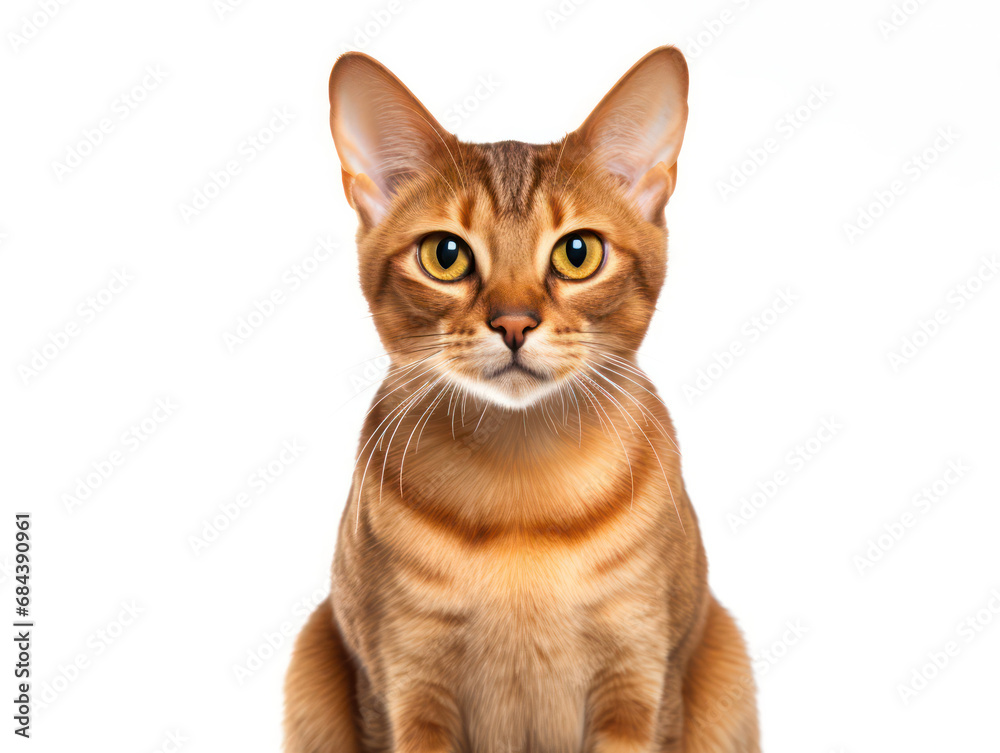 Singapura Cat Studio Shot Isolated on Clear Background, Generative AI Singapura Cat Studio Shot Isolated on Clear Background, Generative AI
