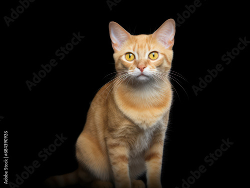 Singapura Cat Studio Shot Isolated on Clear Background, Generative AI