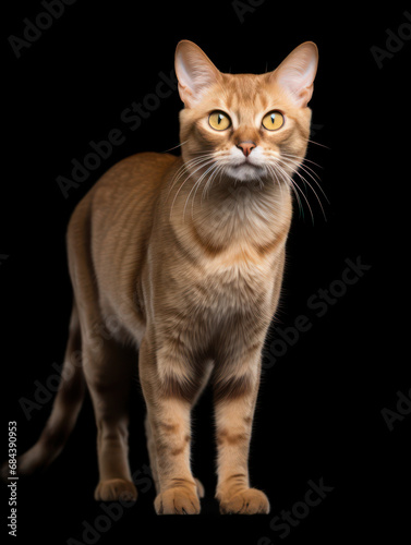 Singapura Cat Studio Shot Isolated on Clear Background, Generative AI