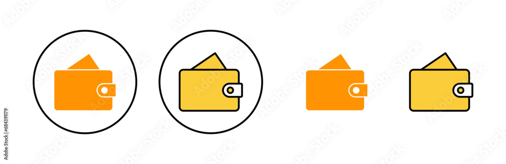 Wallet icon set for web and mobile app. wallet sign and symbol Wallet icon set for web and mobile app. wallet sign and symbol